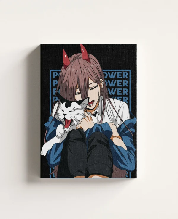 Tablou Canvas Chainsaw Man - Power cu Meowy