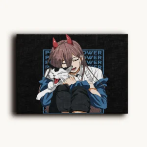 Tablou Canvas Chainsaw Man - Power cu Meowy - Detaliu Tablou Canvas nr. 17806