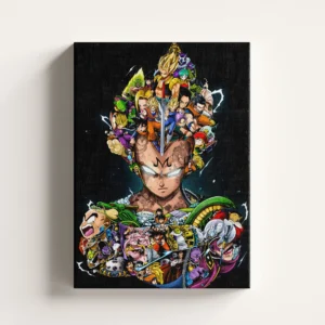 Tablou Canvas Dragon Ball Z - Vegeta (Design Compus)