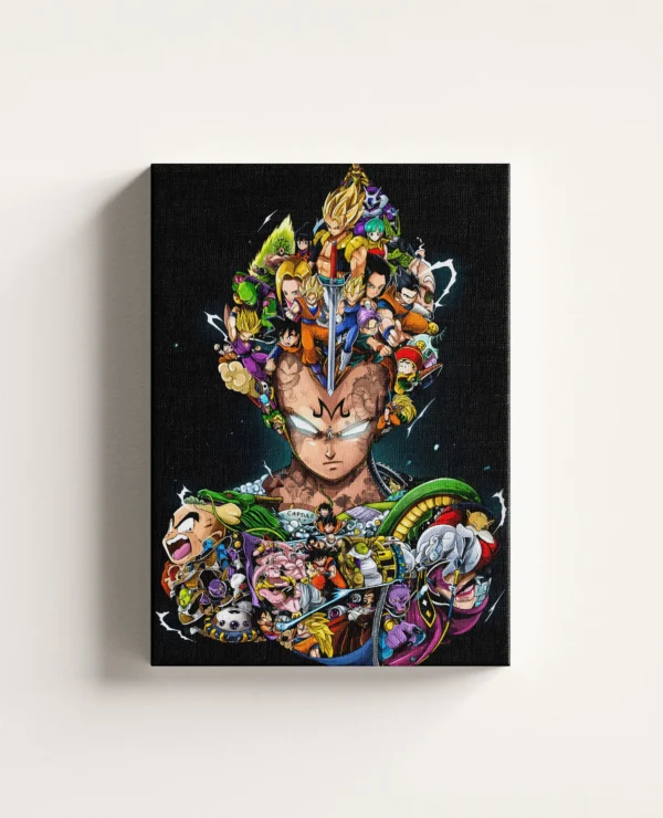 Tablou Canvas Dragon Ball Z - Vegeta (Design Compus)