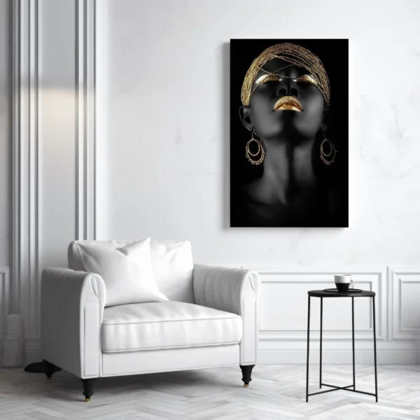 Tablou Canvas Esența Auriu Tribal - Detaliu Tablou Canvas nr. 19500