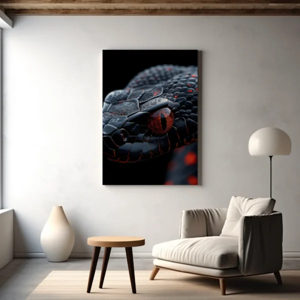 Tablou Canvas Șarpe Viperă Neagră - Detaliu Tablou Canvas nr. 26756