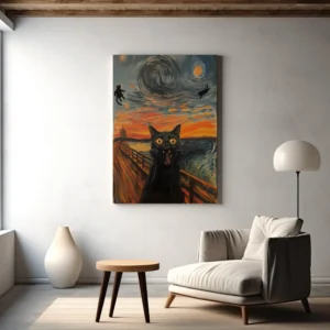 Tablou Canvas Monday Cat - Detaliu Tablou Canvas nr. 30112