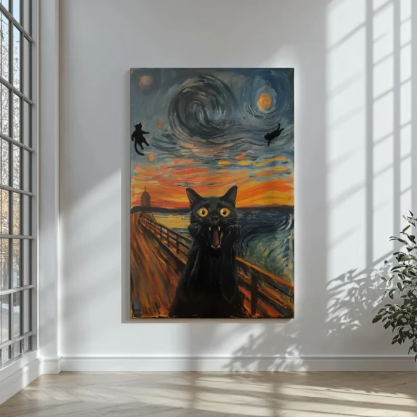 Tablou Canvas Monday Cat - Detaliu Tablou Canvas nr. 30113