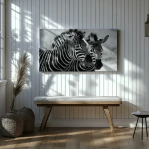 Tablou Canvas Perechea de Zebre - Detaliu Tablou Canvas nr. 28289