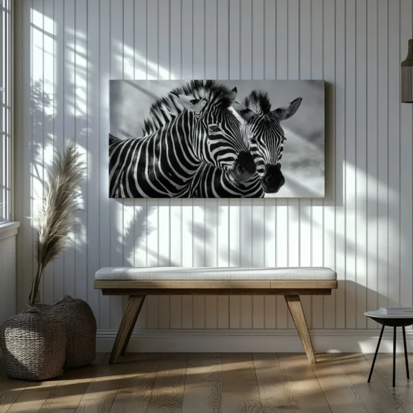 Tablou Canvas Perechea de Zebre - Detaliu Tablou Canvas nr. 28289
