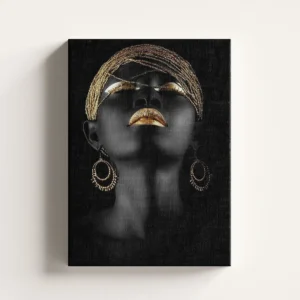 Tablou Canvas Esența Auriu Tribal