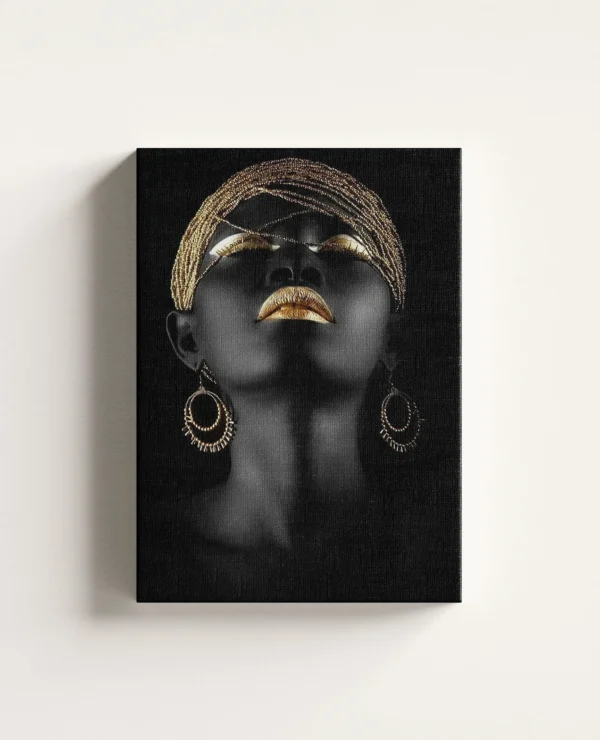Tablou Canvas Esența Auriu Tribal