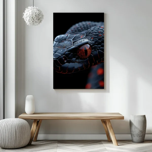 Tablou Canvas Șarpe Viperă Neagră - Detaliu Tablou Canvas nr. 26755