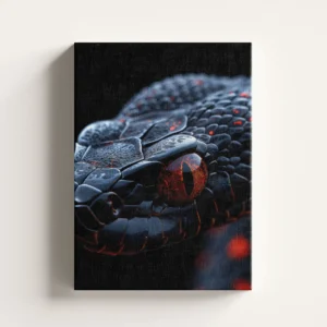 Tablou Canvas Șarpe Viperă Neagră