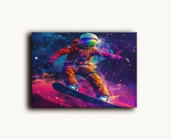 Tablou Canvas Snowboarderul Galactic - Detaliu Tablou Canvas nr. 21022