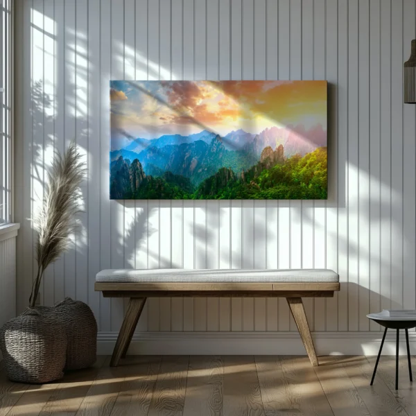Tablou Canvas Vârfurile Mărețe din Huangshan - Detaliu Tablou Canvas nr. 21842