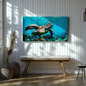 Tablou Canvas Broască Țestoasă Marină - Detaliu Tablou Canvas nr. 28685