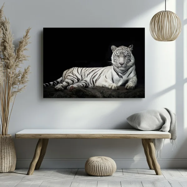 Tablou Canvas Tigru Alb - Detaliu Tablou Canvas nr. 28519