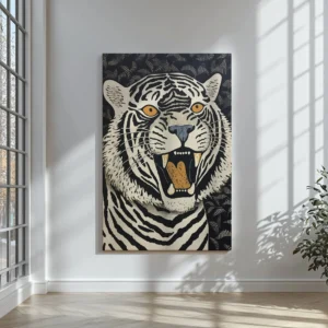 Tablou Canvas Tigru Surprins - Detaliu Tablou Canvas nr. 29975