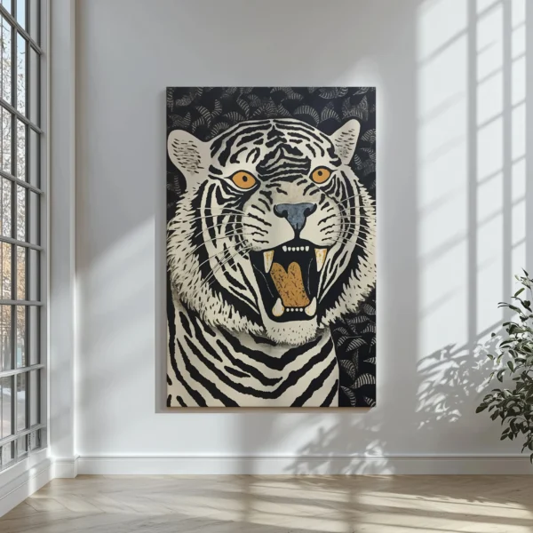 Tablou Canvas Tigru Surprins - Detaliu Tablou Canvas nr. 29975