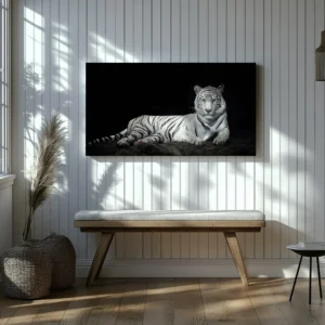 Tablou Canvas Tigru Alb - Detaliu Tablou Canvas nr. 28520