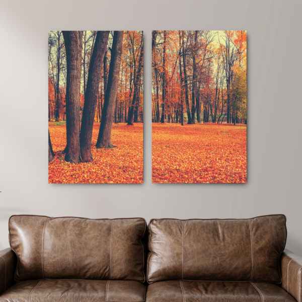 Tablou Canvas 2 Piese - Toamna Aurie - Detaliu Tablou Canvas nr. 31429
