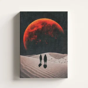 Tablou Canvas Lună Roșie