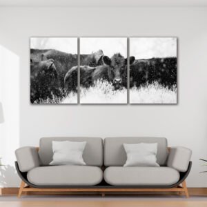 Tablou Canvas 3 Piese - Winter Angus - Detaliu Tablou Canvas nr. 31440