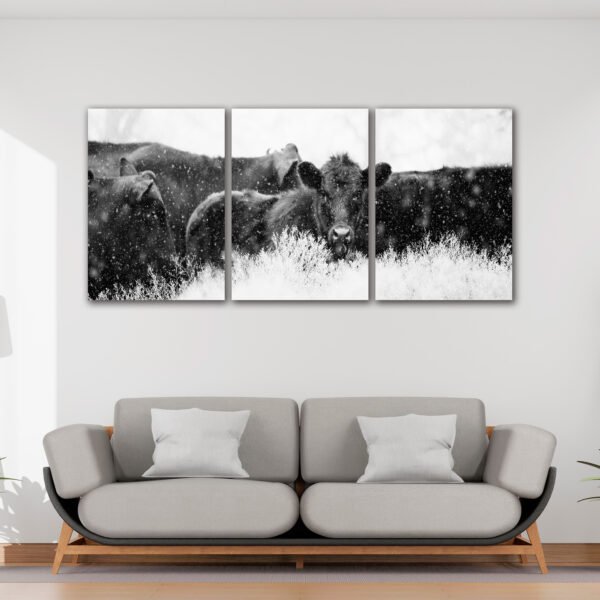 Tablou Canvas 3 Piese - Winter Angus - Detaliu Tablou Canvas nr. 31440
