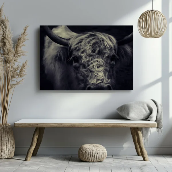 Tablou Canvas Vacă Scoțiană - Detaliu Tablou Canvas nr. 28321