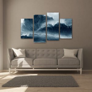 Tablou Canvas 4 Piese - Forța Oceanului - Detaliu Tablou Canvas nr. 31479