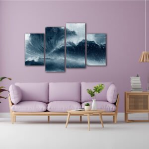 Tablou Canvas 4 Piese - Forța Oceanului - Detaliu Tablou Canvas nr. 31498