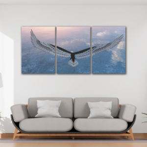 Tablou Canvas 3 Piese -  Eagle Flight - Detaliu Tablou Canvas nr. 31418