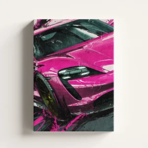 Tablou Canvas Taycan Roz Neon