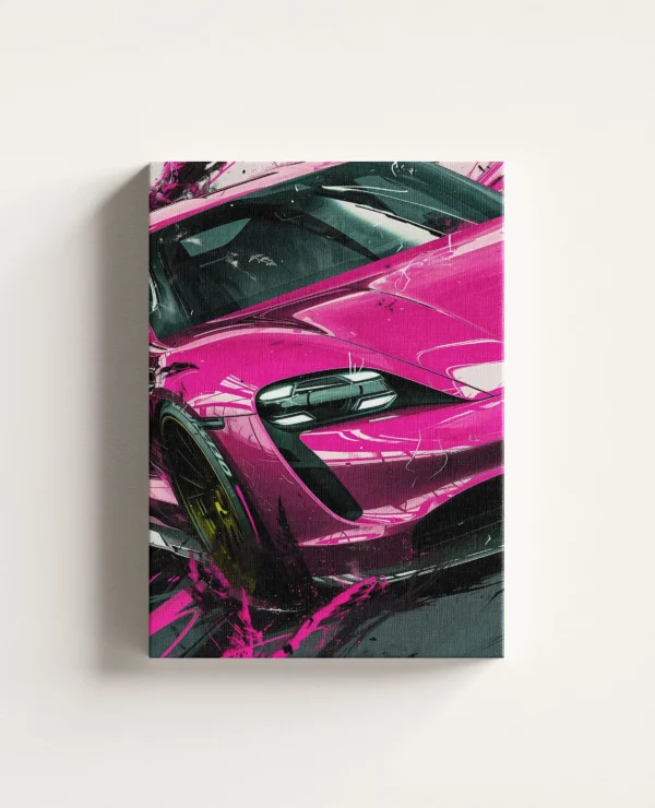 Tablou Canvas Taycan Roz Neon