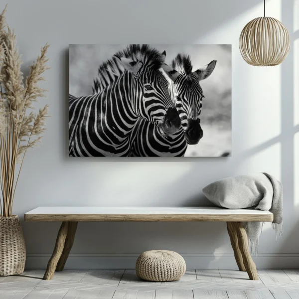 Tablou Canvas Perechea de Zebre - Detaliu Tablou Canvas nr. 28288